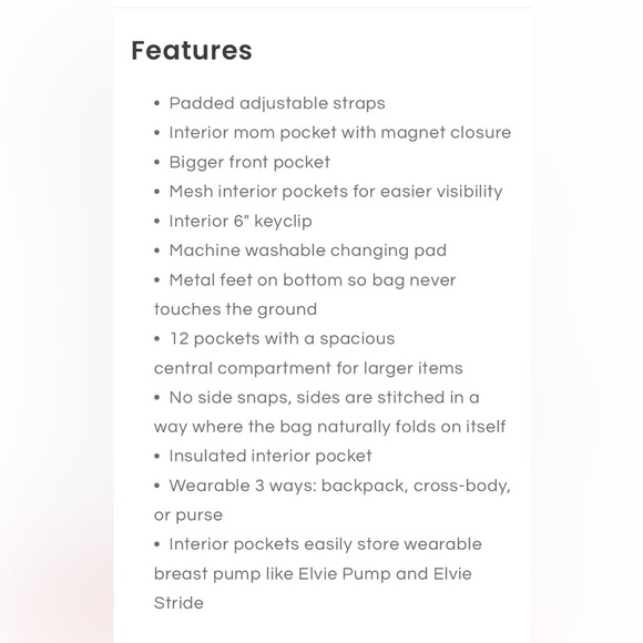 FRESHLY PICKED CLASSIC DIAPER BAG II BACKPACK FIG TAN COLOR - Picture 15 of 15